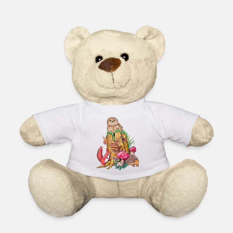 Animaux de la forêt - Nounours - blanc