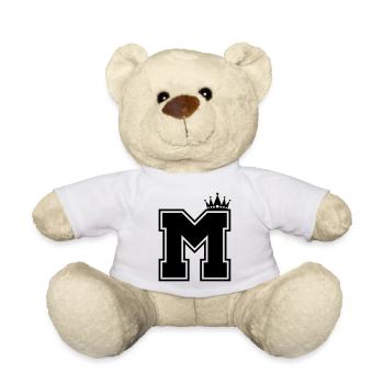 buchstabe M Krone - Teddy - Weiß - Vorne
