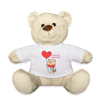 Bär ist mein Valentinstag, Valentinstag - Teddy - Weiß - Vorne