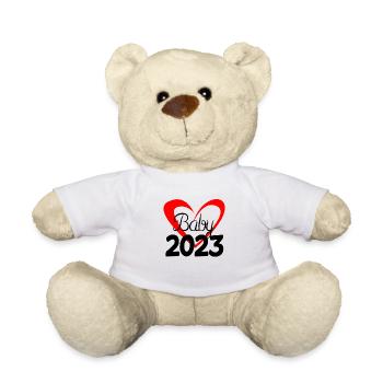 Bébé 2023 - Nouveau-né 2023 Cadeau bébé - Nounours - blanc - Devant