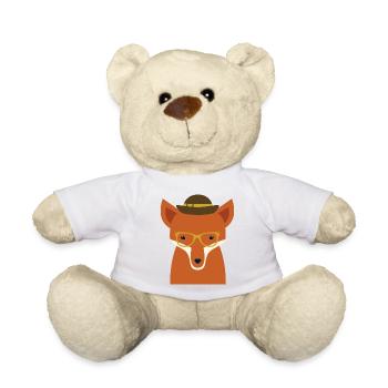 hipster fox - Teddy - Weiß - Vorne