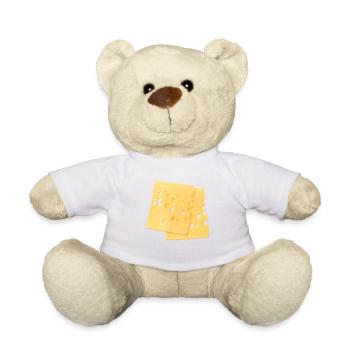 Eine Scheibe Käse für Toastbrot Frühstück - Teddy - Weiß - Vorne