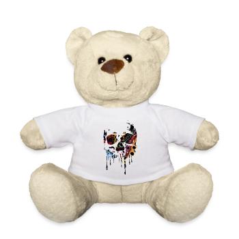TETE DE MORT BIEN COLORE - Nounours - blanc - Devant
