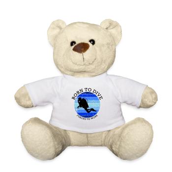 Born to dive - forced to work - Teddy - Weiß - Vorne