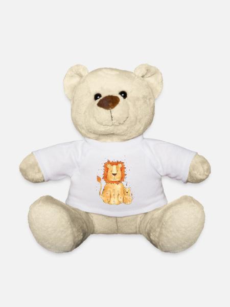 Löwe Leo - Teddy - Weiß