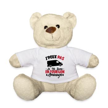 J'peux pas j'me barre en fourgon aménagé - Nounours - blanc - Devant