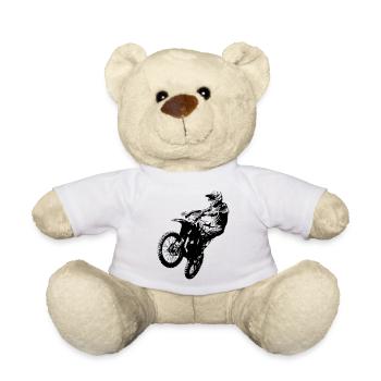 moto cross - Nounours - blanc - Devant