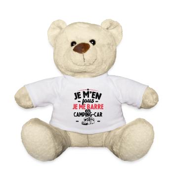 Je m'en fous je me barre en camping-car - Nounours - blanc - Devant