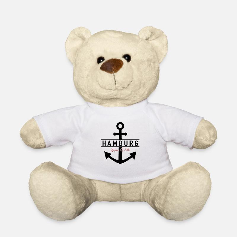 Hamburg - meine Perle - Teddy - Weiß