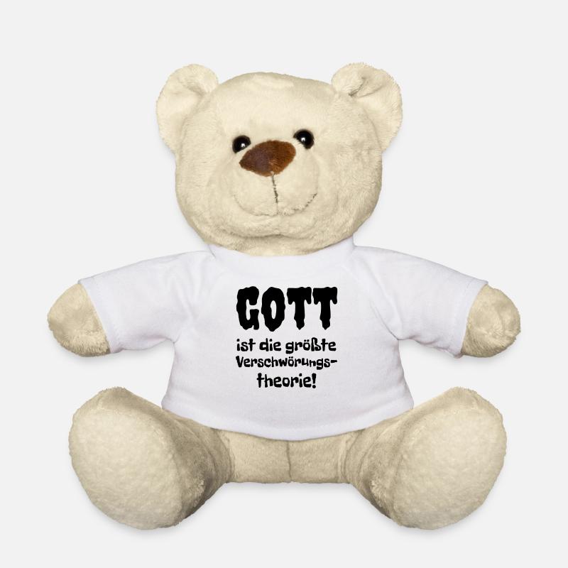 GOTT ist die größte VERSCHWÖRUNGSTHEORIE Spruch - Teddy - Weiß