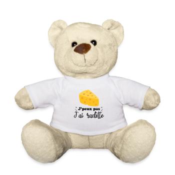 J'peux pas j'ai raclette - Nounours - blanc - Devant