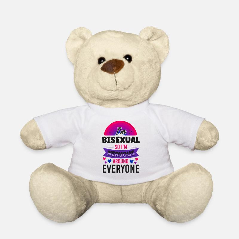 Bisexual Bi Pride Flag I'M - Teddy - Weiß