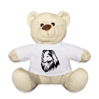 Sheltie Kopf - Teddy - Weiß - Vorne