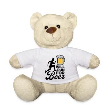 Will run Beer - Teddy Bear - white - Front
