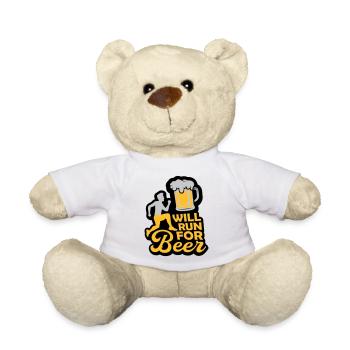Für Bier rennen - Teddy - Weiß - Vorne