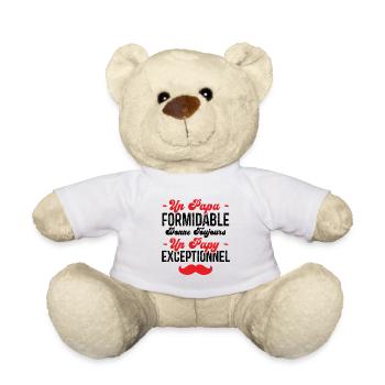 Papa Formidable Donne Toujours Papy Exceptionnel - Nounours - blanc - Devant