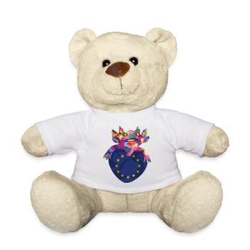 Europa Flagge EU Euro Europäische Fahne - Teddy - Weiß - Vorne