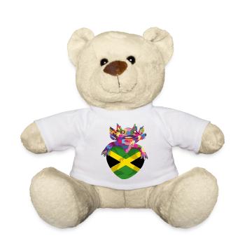 Jamaika Flagge Jamaikanische Fahne Jamaica Vintage - Teddy - Weiß - Vorne