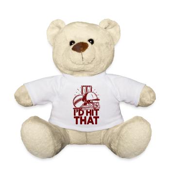 I'd Hit That Cricket Player Funny Cricketer - Teddy Bear - white - Front