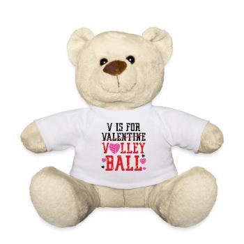 Volleyball Player Team Valentines - Teddy - Weiß - Vorne