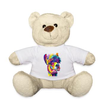 Lama arcenciel audacieux - Nounours - blanc - Devant