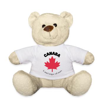 KANADA mit Ahornblatt und Motto - Teddy - Weiß - Vorne