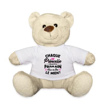 chaque princesse a besoin d'un parrain - Nounours - blanc - Devant