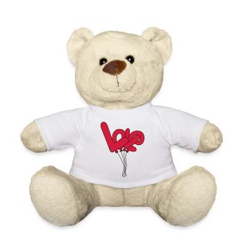 Balloon Love - Teddy Bear - white - Front