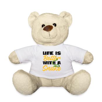 Snake Serpent Life Is Better With - Teddy Bear - white - Front