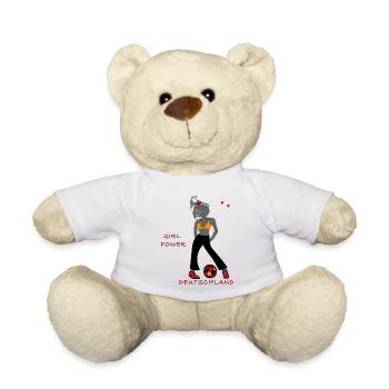 Girlpower, Fußball - Teddy - Weiß - Vorne