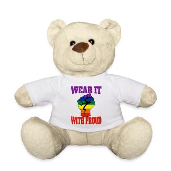 Pride month Love Gay Queer Gay bi - Teddy Bear - white - Front