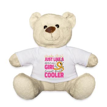 Snake Serpent Snake Girl Just Like - Teddy Bear - white - Front