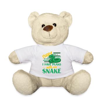 Snake Serpent Sorry I Have Plans - Teddy - Weiß - Vorne