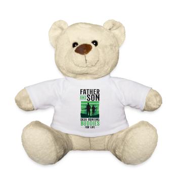 Buck Deer Hunting Hunter Father - Teddy Bear - white - Front