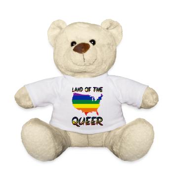 pride america queer schwul lesbisch liebe bi trans - Teddy - Weiß - Vorne
