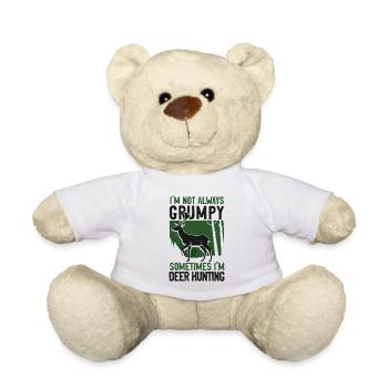 Buck Deer Hunting Hunter Dad - Teddy Bear - white - Front