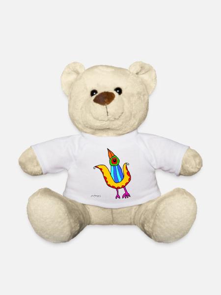 oiseau 9 - Nounours - blanc