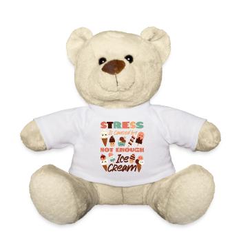 Ice Cream Cone Popsicle Stress Is - Teddy Bear - white - Front