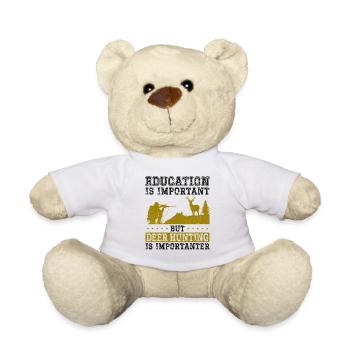 Buck Deer Hunting Hunter Vintage - Teddy Bear - white - Front