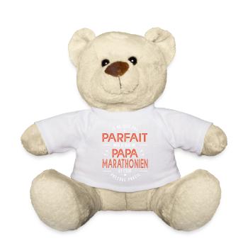 je suis un papa marathonien cadeau papa marathon - Nounours - blanc - Devant