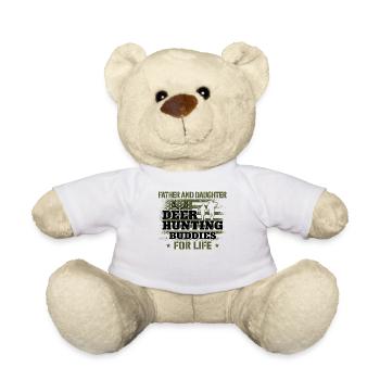 Buck Deer Hunting Hunter Father - Teddy Bear - white - Front