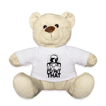 I'd Hit That Funny Boxing Retro Boxer - Teddy Bear - white - Front