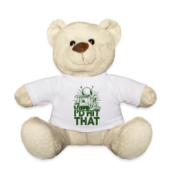 I'd Hit That Funny Golf Retro Golfer - Teddy Bear - white - Front
