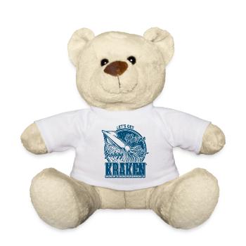 Let's Get Kraken Funny Squid Marine Biologist Sea - Teddy Bear - white - Front