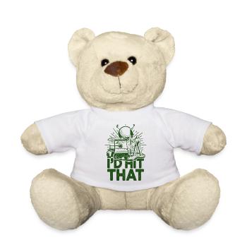I'd Hit That Funny Golf Retro Golfer - Teddy Bear - white - Front
