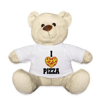 Ich liebe Pizza Retro Funny Pizza Lover Fast Food - Teddy - Weiß - Vorne