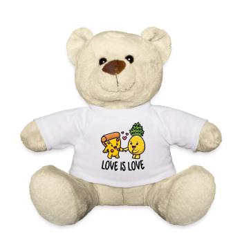 L’ananas appartient à la pizza Drôle de nourriture - Nounours - blanc - Devant