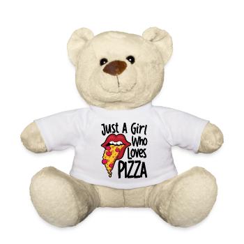Nur ein Mädchen, das Pizza liebt Lustige Pizza - Teddy - Weiß - Vorne