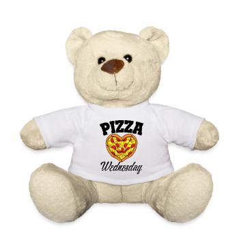 Mittwoch Pizza Night Funny Pizza Lover Fast Food - Teddy - Weiß - Vorne