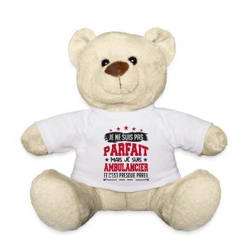 Je Ne Suis Parfait Mais Je Suis Ambulancier - Nounours - blanc - Devant